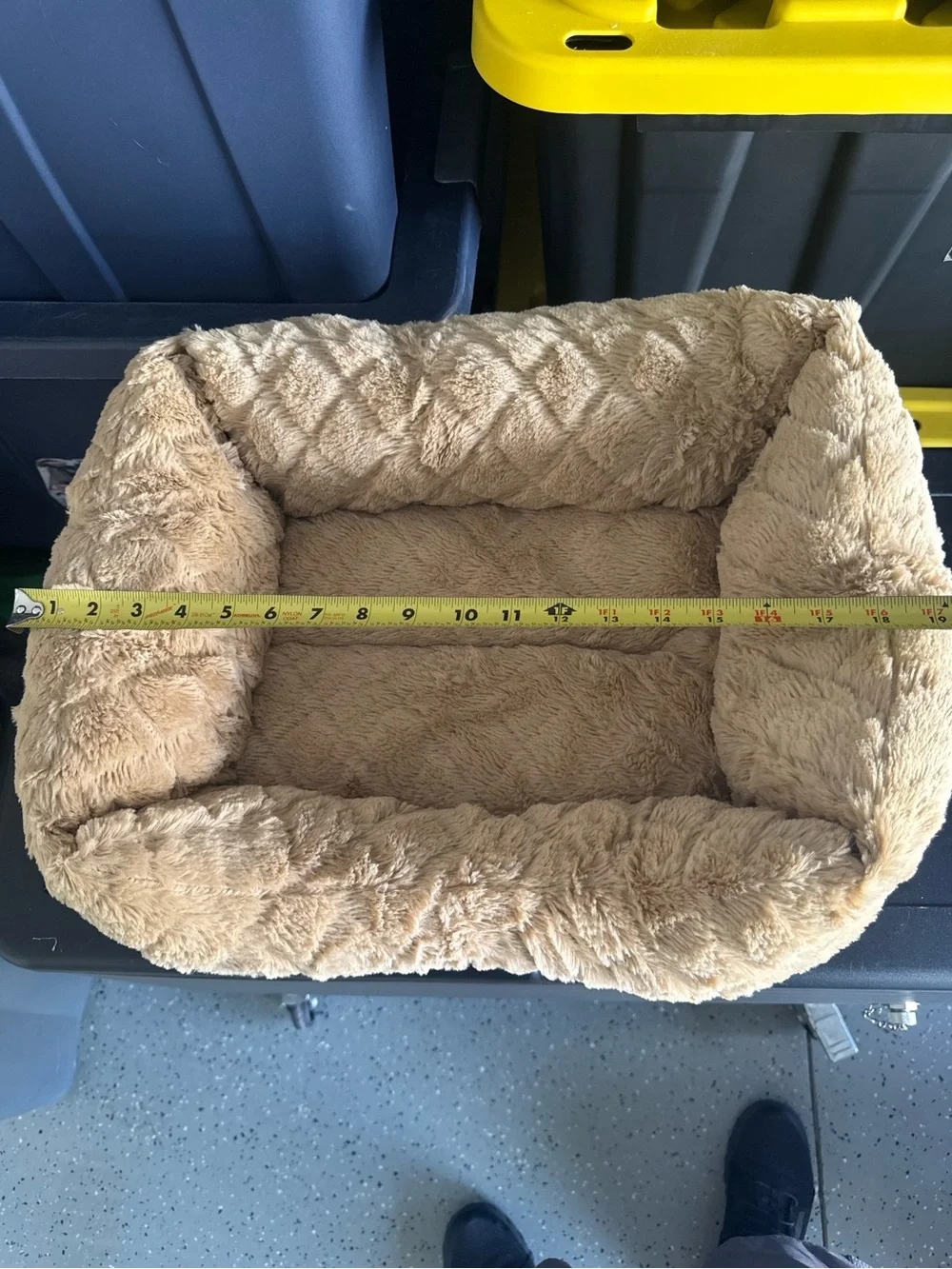 Plush Small Pet Bed in Tan - Cozy